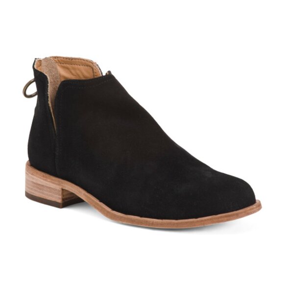 NEW  BEEK Suede Falcon Booties  black for women 1065mn - Picture 2 of 6